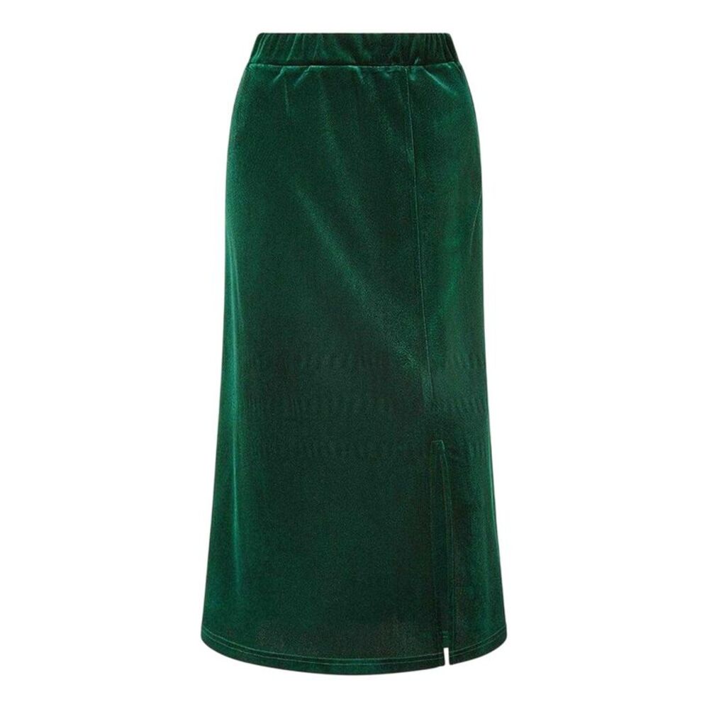 Yumi Womens/Ladies Velvet Midi Skirt / Green